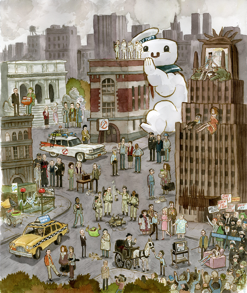Illustration for article titled Here are some pictures from the Ghostbusters 30th Anniversary art show